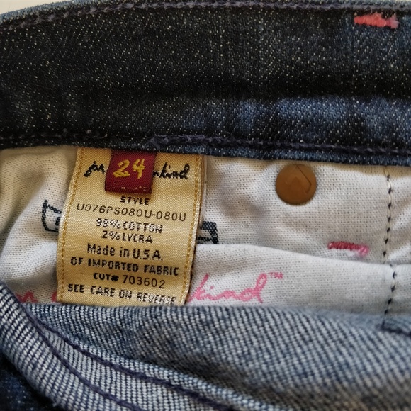 Pink! 🌸 7 FAM flare jeans with PINK accents! - Picture 4 of 7